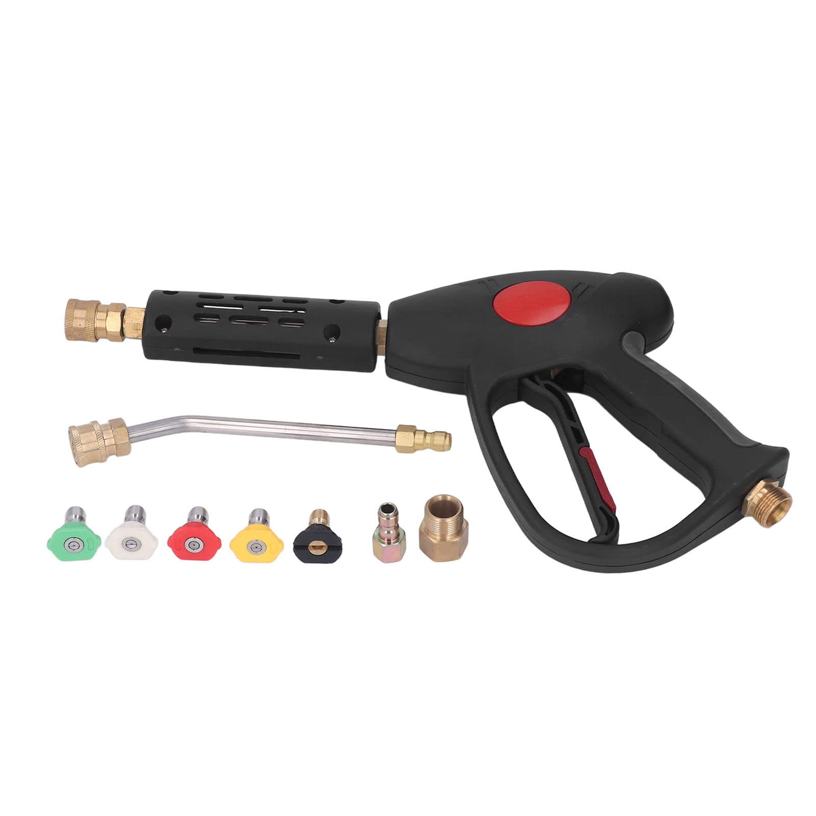 Acouto 4000 PSI High Pressure Washer Extension Wand Kit with 7 Nozzle Tips & 1/4in Joint Foam Blaster Sprayer - Heavy Duty Pressure Washer Accessories for Car Washing, Deck Cleaning, and Home Exterior Maintenance