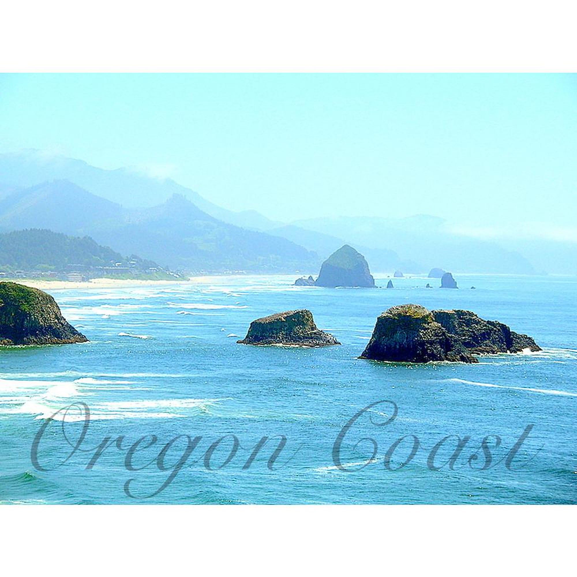 Oregon Coast Ceramic Coffee Mug 11 oz (325 ml) - Durable White Coffee Cup with Vibrant Printed Design - Perfect for Home, Office & Travel Use