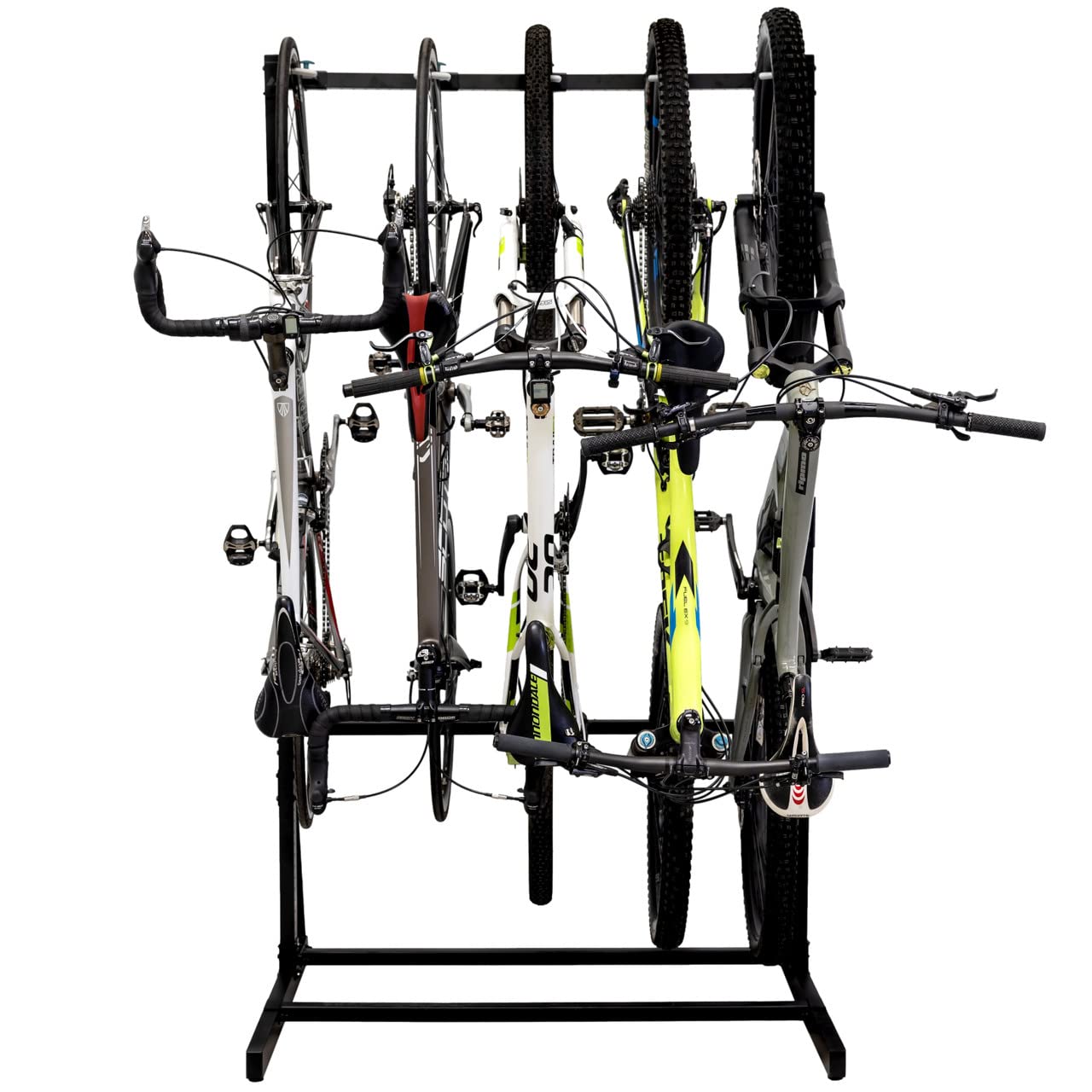 Original G-Bike Teal Triangle Freestanding 5-Bike Storage Rack - Heavy Duty Indoor Garage Floor Stand Bicycle Organizer for Home, Apartment & Cycling Enthusiasts - Perfect Space-Saving Bike Parking Solution