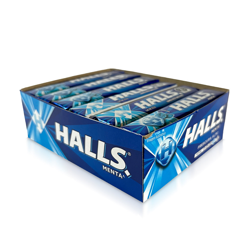 Halls Mexican Sabor Mentha Cough Drops | 12 Count Box | Soothing Relief for Sore Throat & Cough | Perfect for Travel, Work & Outdoor Activities