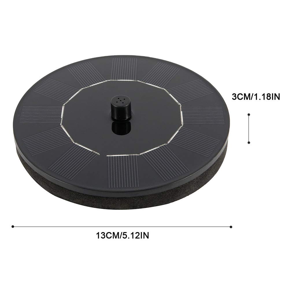 ODOMY 1W Solar Powered Fountain Pump for Bird Bath, Small Pond, Pool, Patio & Garden - Includes Panel Spray Head - Perfect for Outdoor Water Features & Decoration