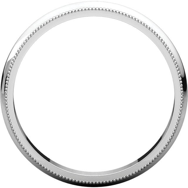 14K Gold 3mm Milgrain Wedding Band for Women - Elegant & Timeless Bridal Ring for Engagement, Anniversary & Special Occasions