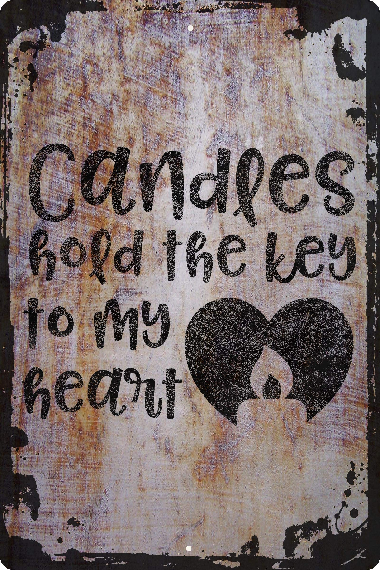 Funny Love Scent Candle - Heart-Shaped Beige Wall Art Decor with Flame Burn, 12x18 Inch - Perfect Romantic Gift for Anniversaries & Valentine's Day
