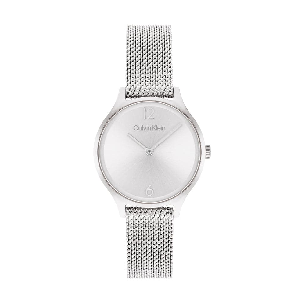 Calvin Klein Women's Watch with Silver Dial & Milanese Strap - Model 25200058 | Elegant Fashion Accessory for Business, Party & Everyday Wear