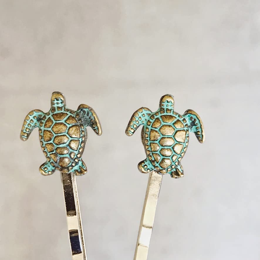 Turtle Hair Pin - Cute Tortoise Bobby Pins for Women, Decorative Hair Clips & Barrettes - Perfect for Beach, Summer, and Boho Style Outfits
