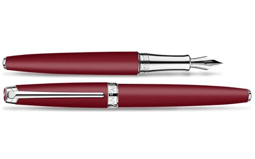 Premium Burgundy LÉMAN Fountain Pen Gift Set with Medium Nib - Luxury Writing Instrument for Professionals & Collectors - Perfect for Office, Gifting & Special Occasions
