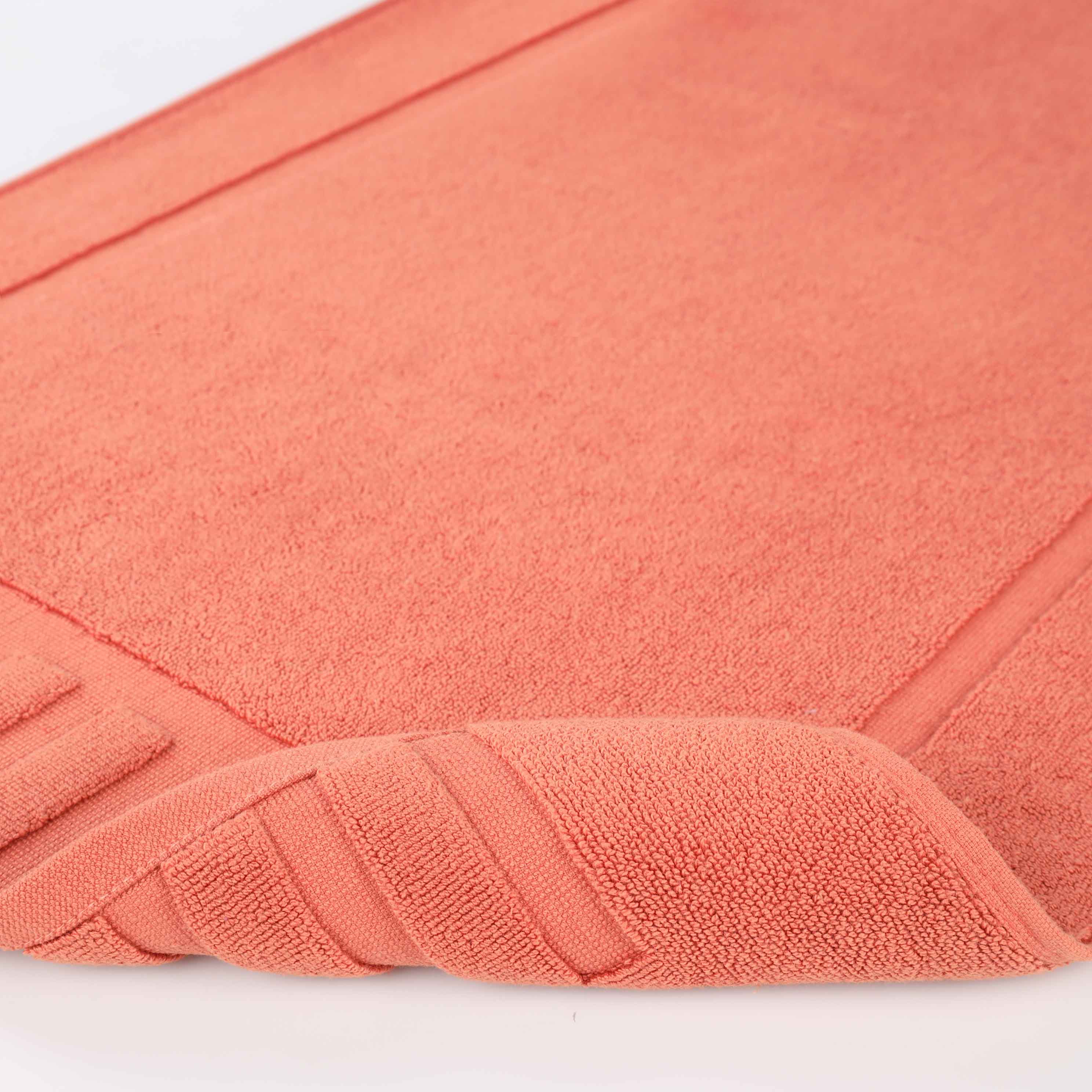 Premium Cotton Modern Geometric Border Bath Mat Set of 2 - Ultra Absorbent, Non-Slip, Quick Dry Bathroom Rug for Bath, Shower & Vanity Area