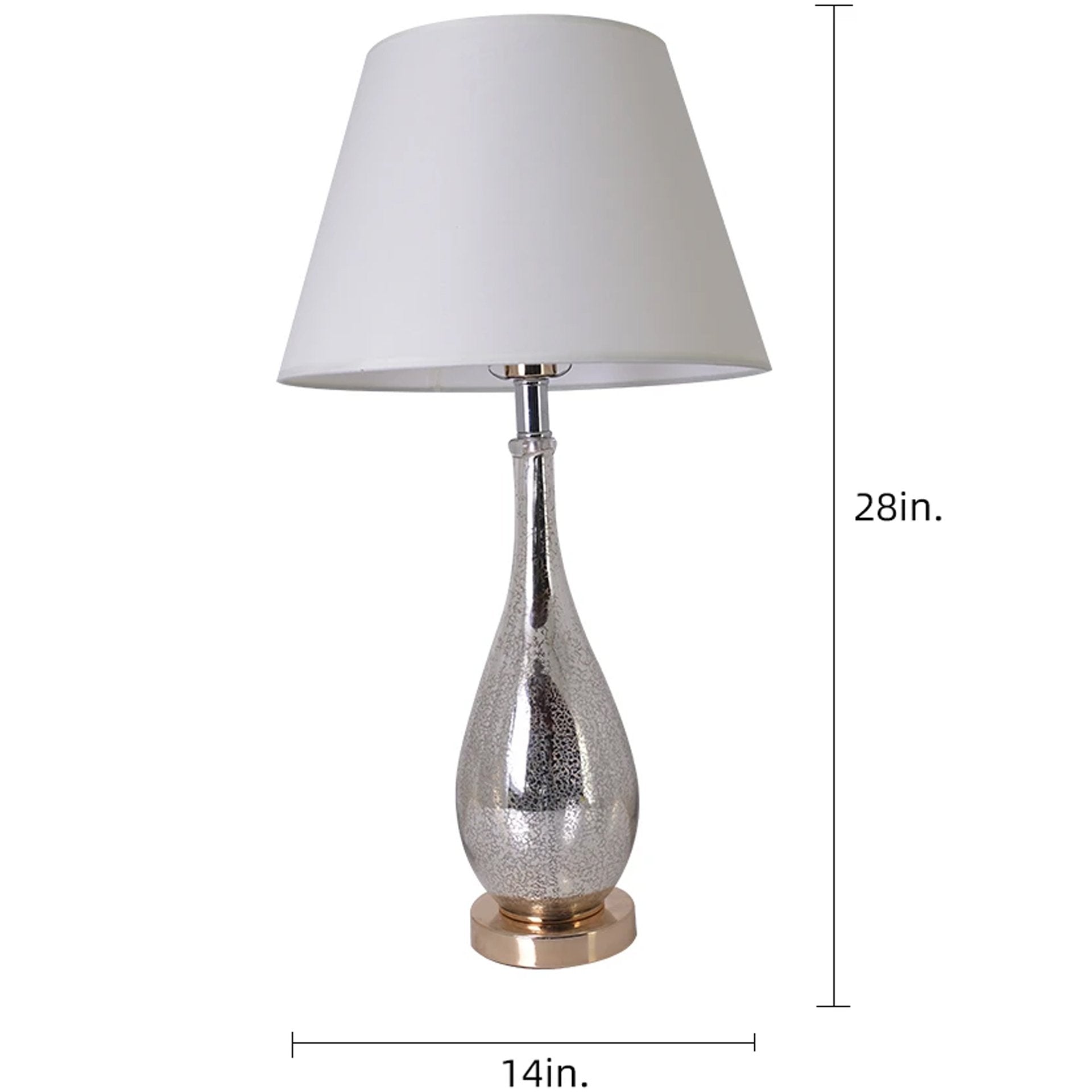 Tulip Ombre Droplet Glass Table Lamp Set of 2 - 28 Inch Modern Home Decor for Living Room, Bedroom & Office Lighting