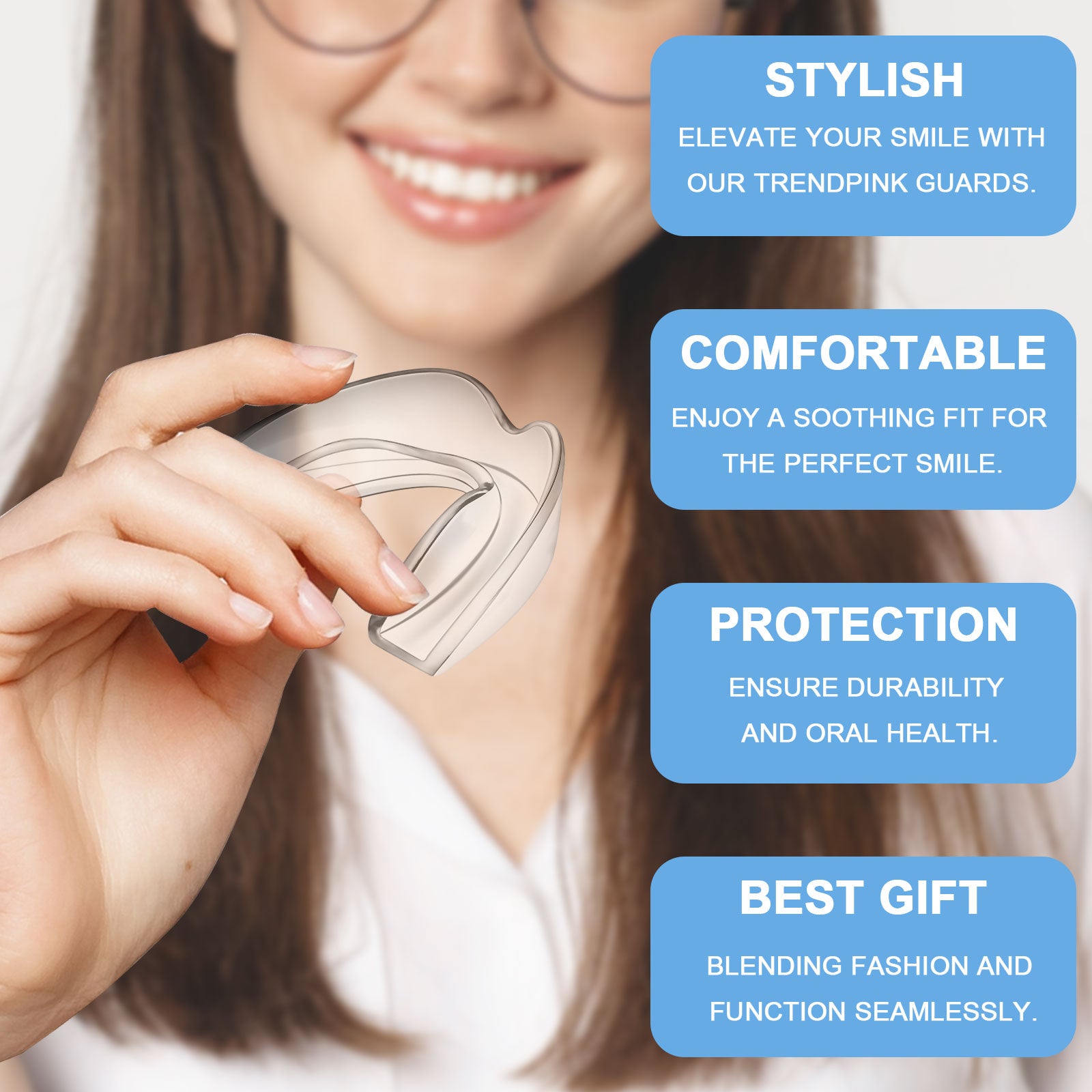 Mitimi Custom Moldable Night Guard for Teeth Grinding - 4 Pack Dental Mouth Guard for Sleep & Teeth Protection - Perfect for Nighttime Use & TMJ Relief