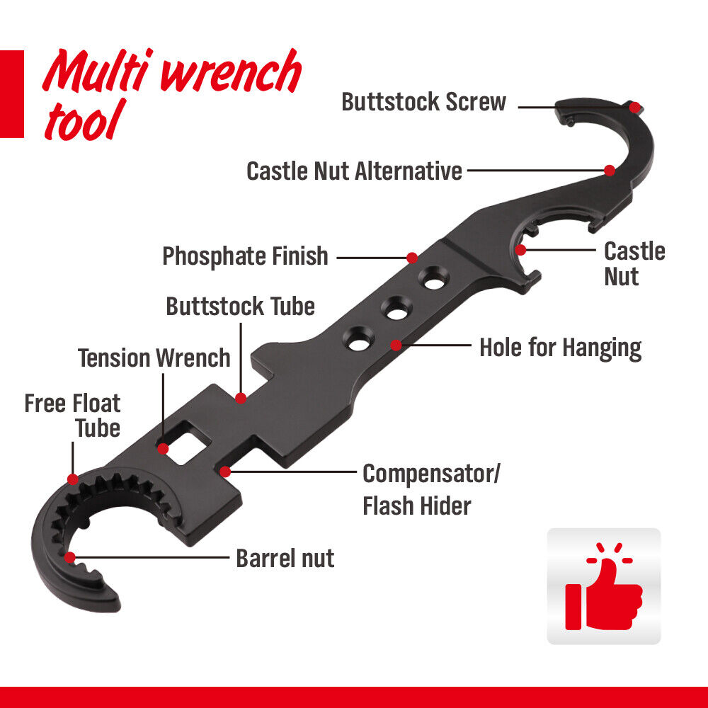 12-Inch Multi-Purpose Wrench Tool with Bottle Opener - Heavy Duty Spanner for Home Repair, Plumbing & Car Maintenance - Portable Hand Tool for DIY Projects & Emergency Fixes