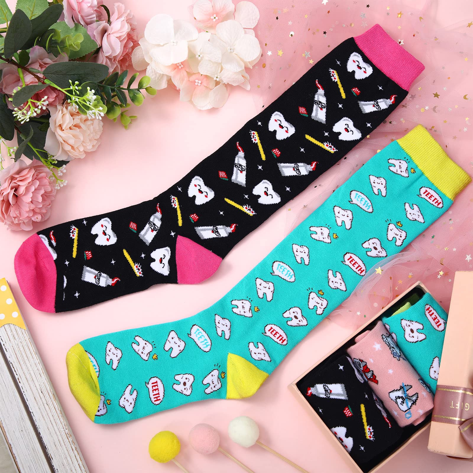 SATINIOR 3 Pairs Nurse Compression Socks - Medical Support Socks for Women & Men - Perfect for Nurses, Dentists, Healthcare Workers - Ideal for Long Shifts, Standing Jobs & Athletic Activities