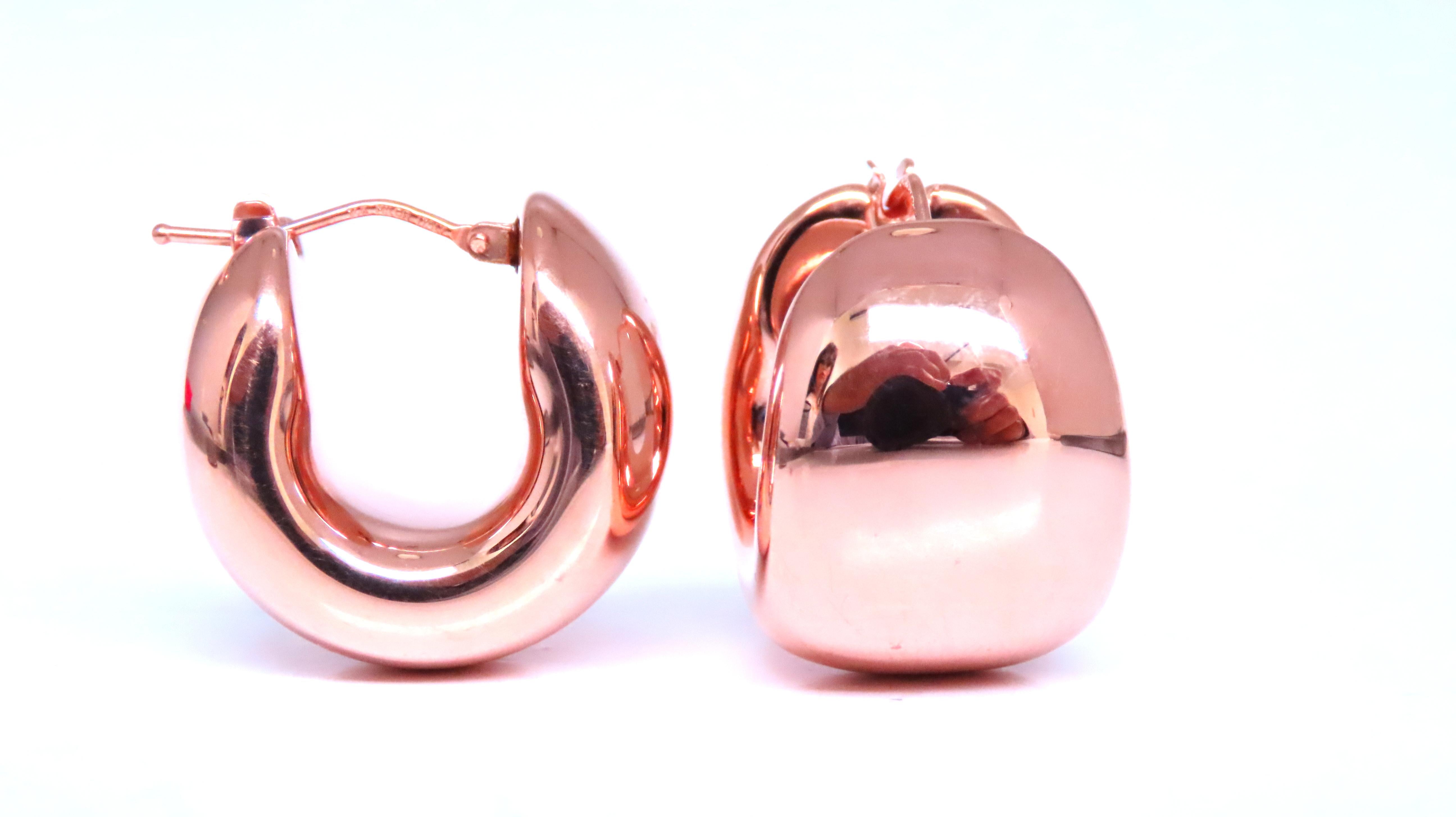 14kt Gold Semi Hoop High Shine Wide Lever Clip Earrings for Women - Elegant Party & Wedding Jewelry Gift