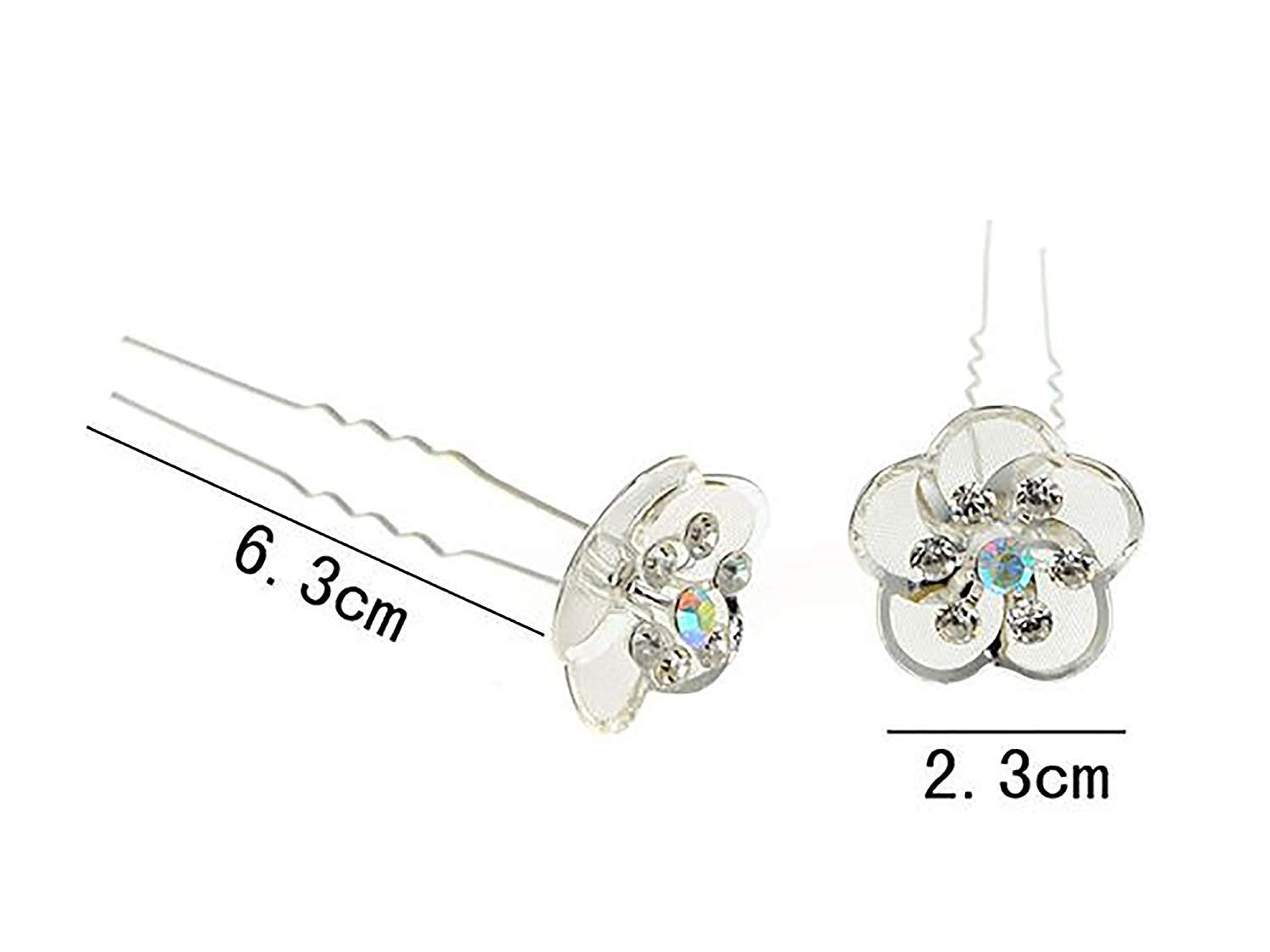 Elegant AASA Silver Metal Hair Pins for Women & Girls – 12PCS Bridal Hair Accessories Set for Wedding, Salon & Home Use – 15g Lightweight & Durable Hairpins