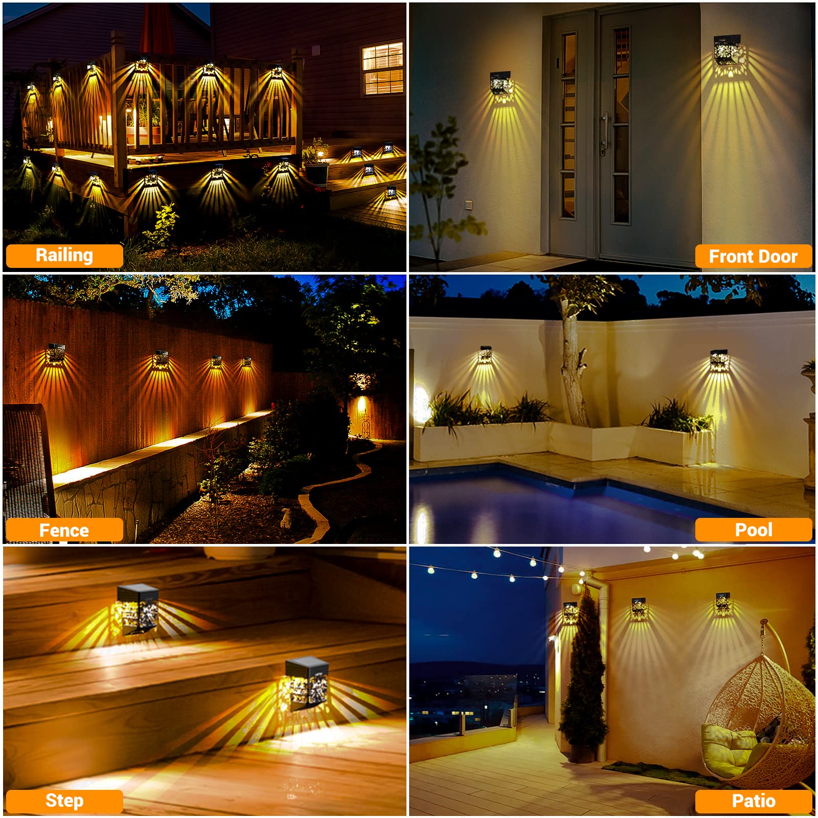 LOFTEK 12 Pack Solar Deck Lights - Waterproof Outdoor Solar Fence Lights for Garden, Patio, Backyard, Stair & Step Lighting | Dusk to Dawn Auto On/Off | Warm White LED Decorative Lights for Railings, Camping & Pathway Illumination