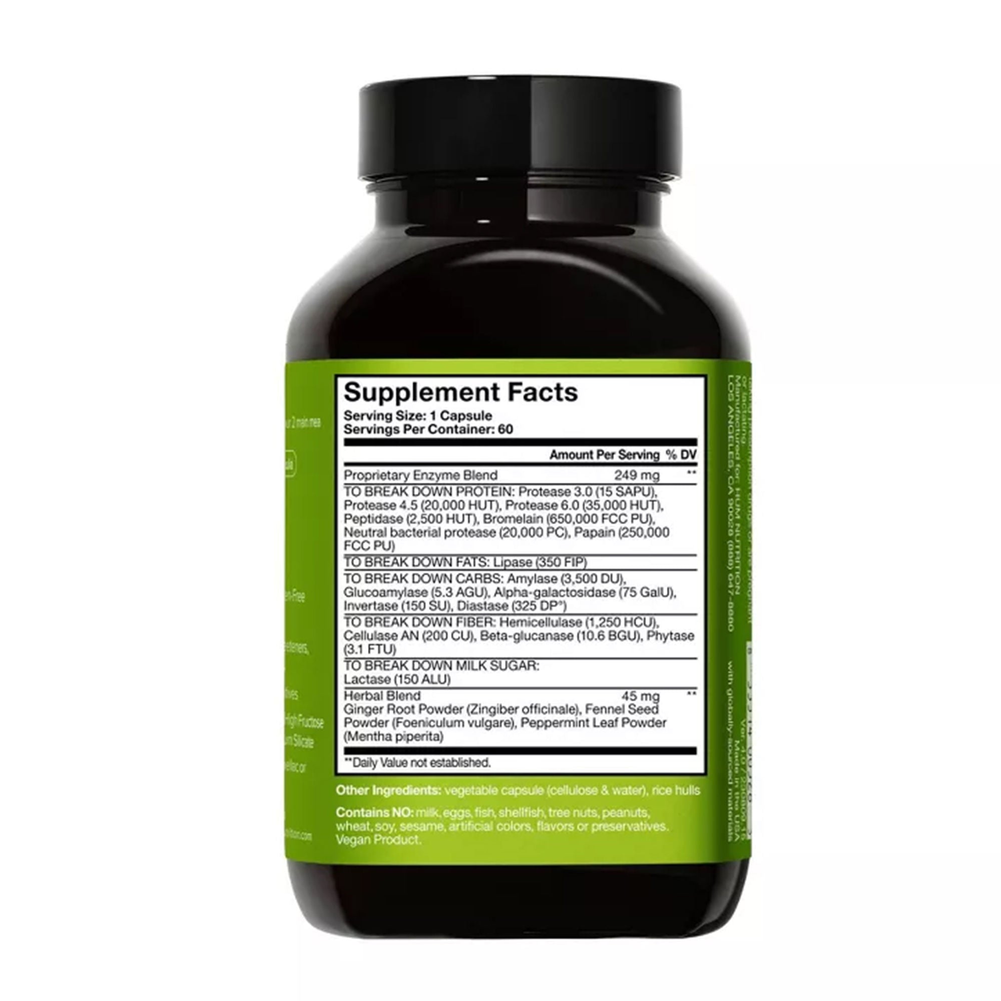 Flatter Me Digestive Enzyme Supplement for Bloating Relief & Gut Health - Supports Digestion After Meals | Ideal for Travel, Overeating & Sensitive Stomachs