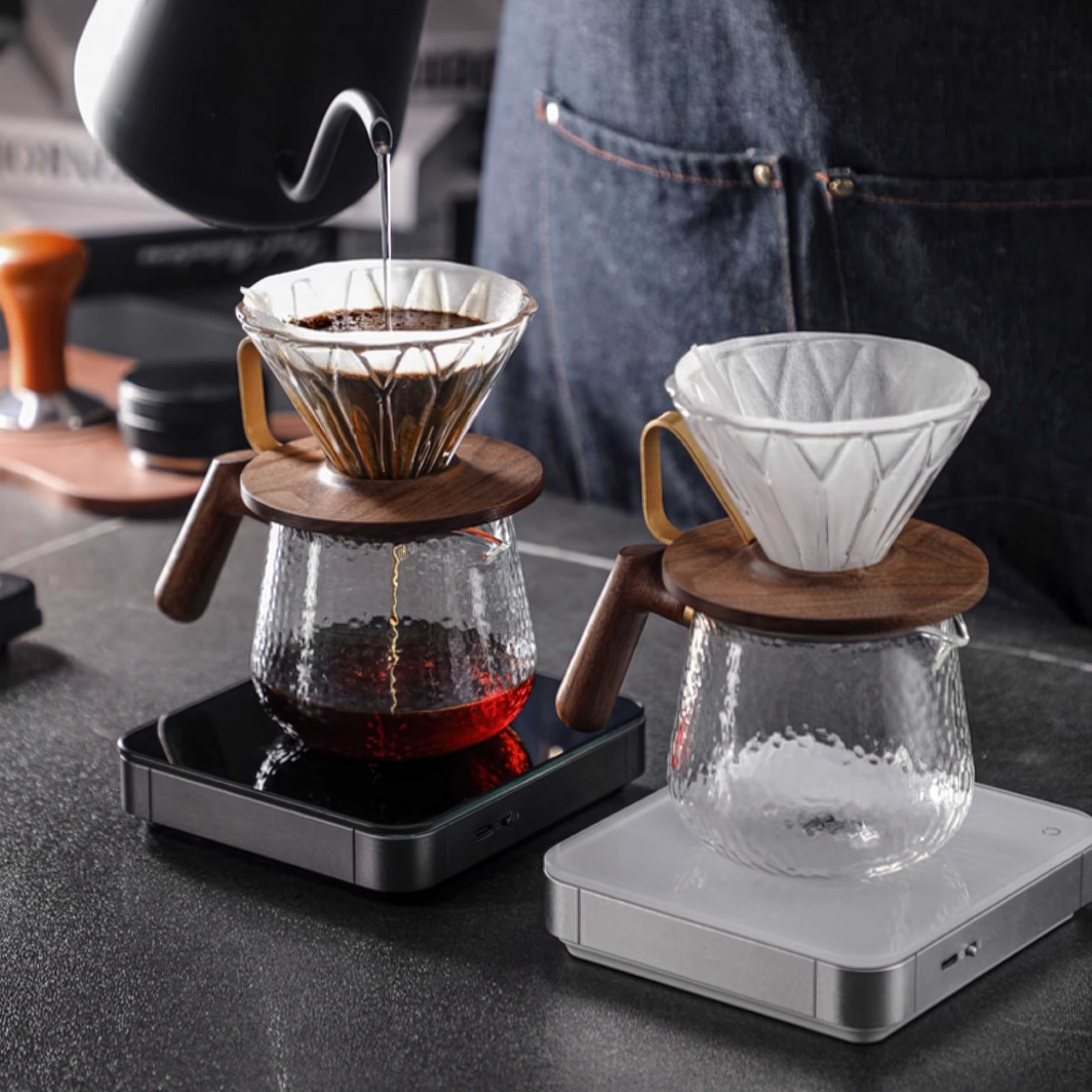 E Smart Digital Coffee Scale with Timer - High Precision 0.1g Resolution for Pour Over, Espresso & French Press Brewing | Perfect for Home Baristas & Coffee Enthusiasts