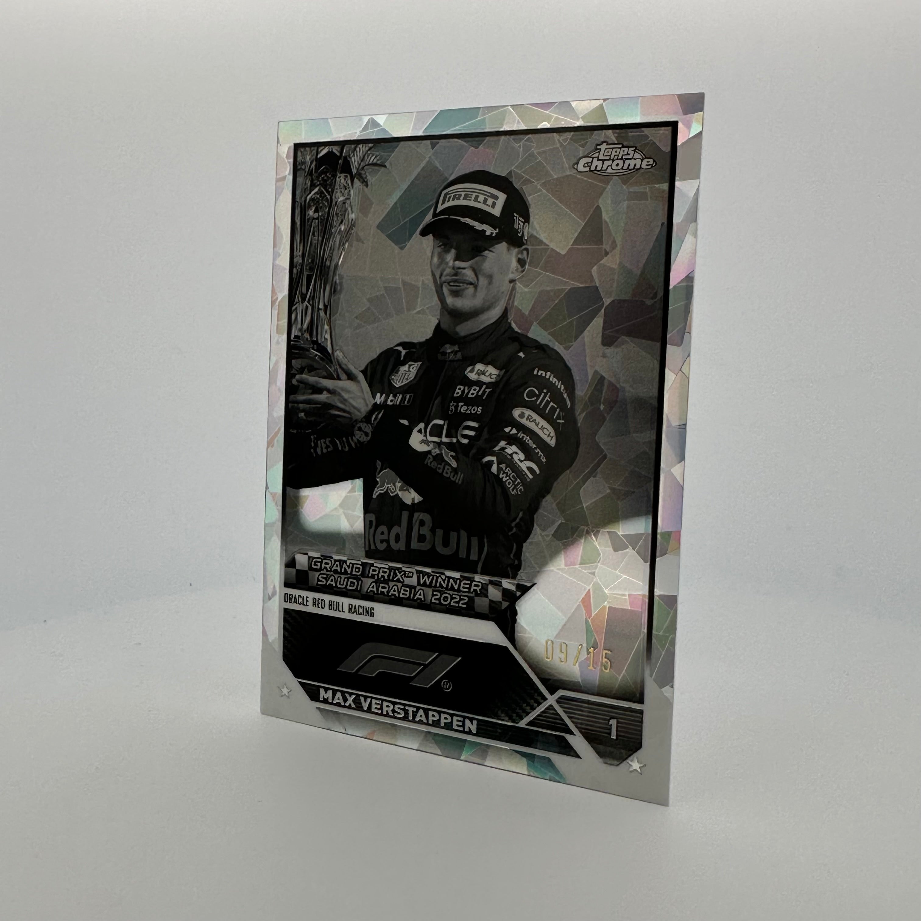 2023 Topps Chrome Sapphire Max Verstappen #145 Black & White - Limited Edition F1 Racing Card - Perfect for Collectors, Sports Memorabilia Enthusiasts & Formula 1 Fans