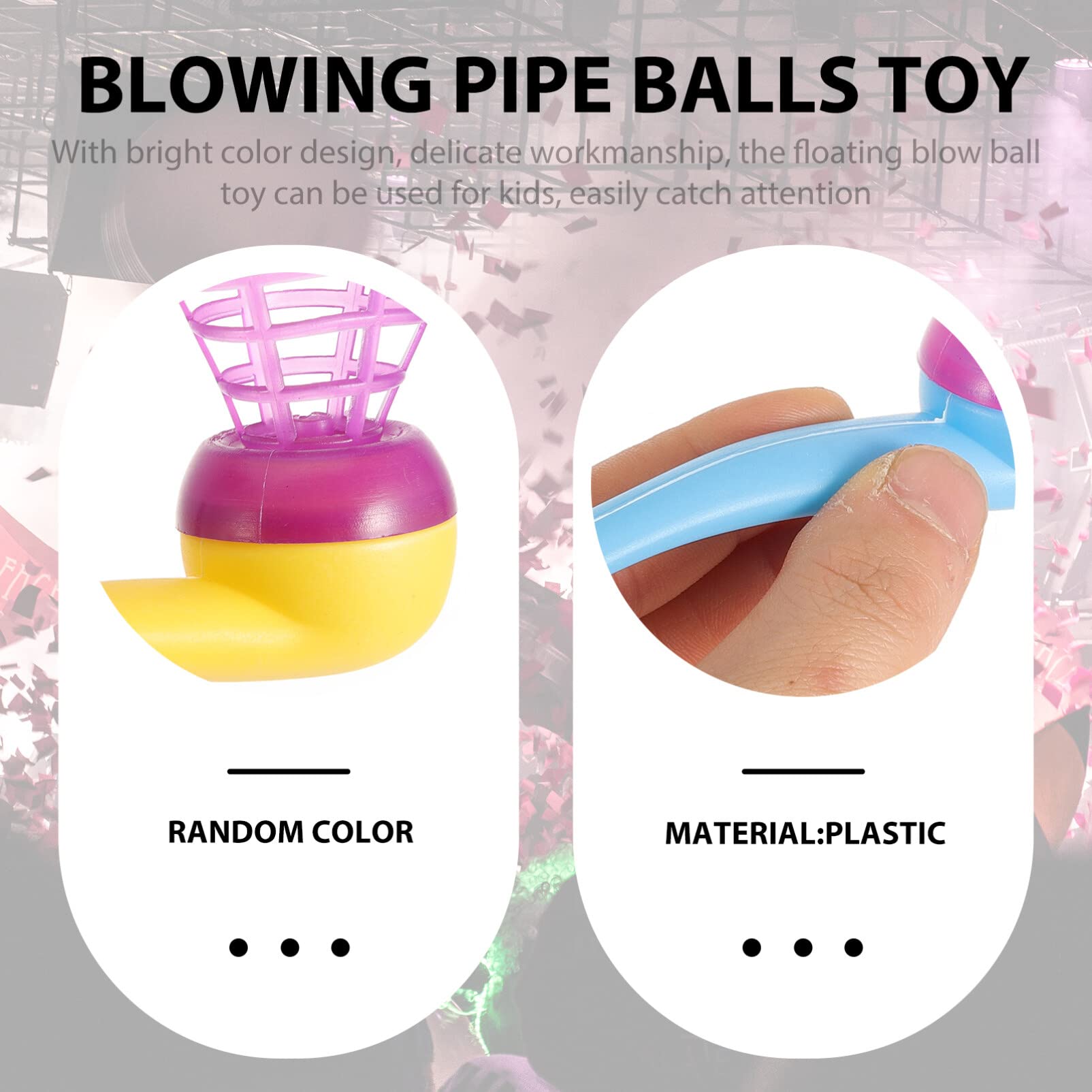 20 Pcs Floating Blow Balls Game Set - Fun Blowing Ball Toys for Kids, Balance Blowing Game with Whistles - Classic Childhood Party Favors & Goodie Bag Stuffers - Perfect for Birthday Parties, Outdoor Play & Family Game Night