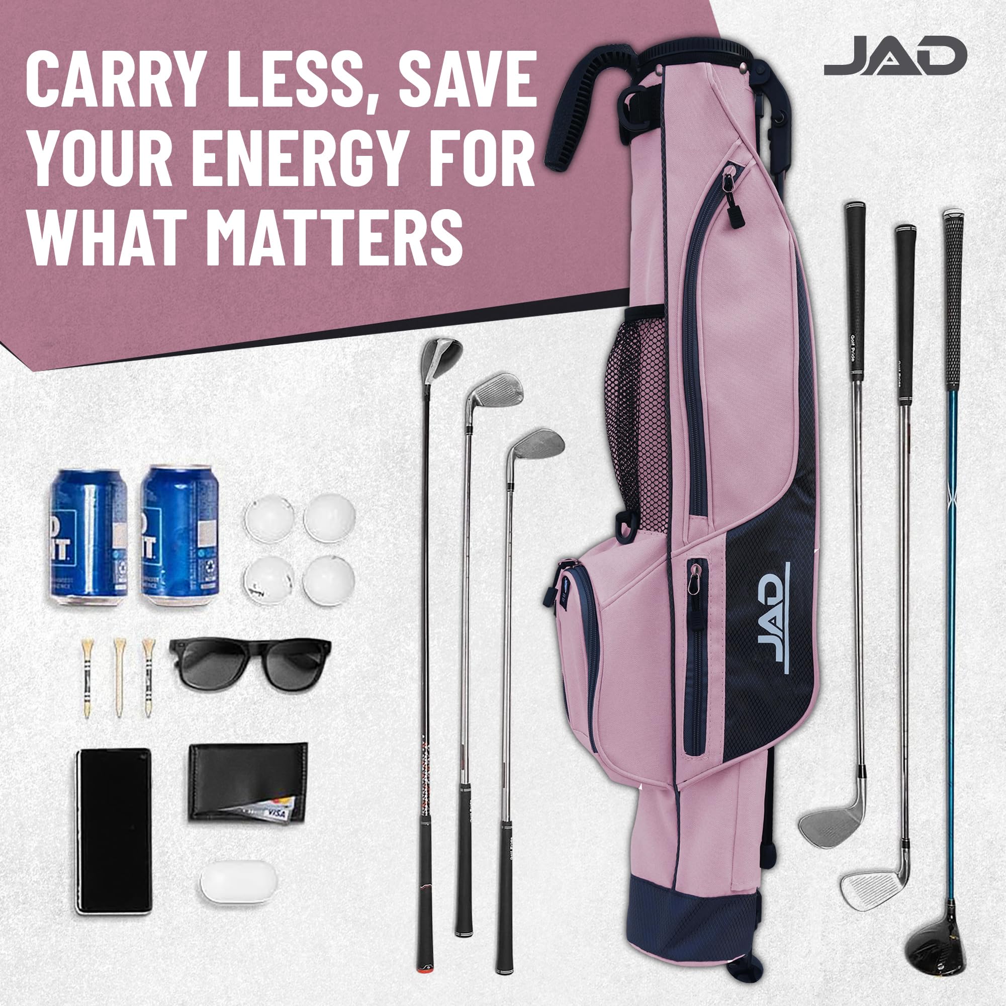 Premium Sunday Golf Stand Bag - Lightweight & Easy Carry for Men & Women | Perfect for Pitch & Putt