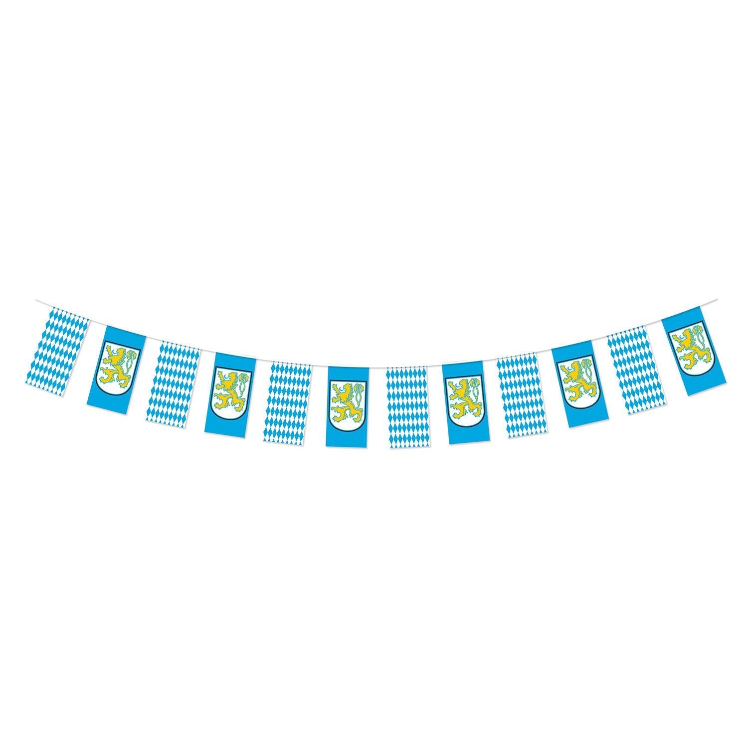 12 Pack Beistle 12 ft. Oktoberfest Pennant Banner - German Beer Festival Decorations for Party, Bar, Pub & Outdoor Celebrations