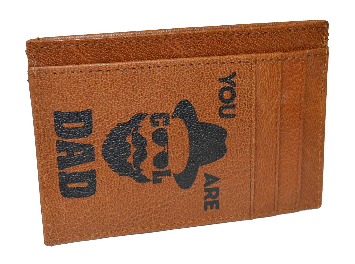 Genuine Leather Slim Credit Card Holder Wallet with ID Window - RFID Blocking, Minimalist Design - Perfect Gift for Dad, Men, Husband - Ideal for Travel, Business, and Everyday Use