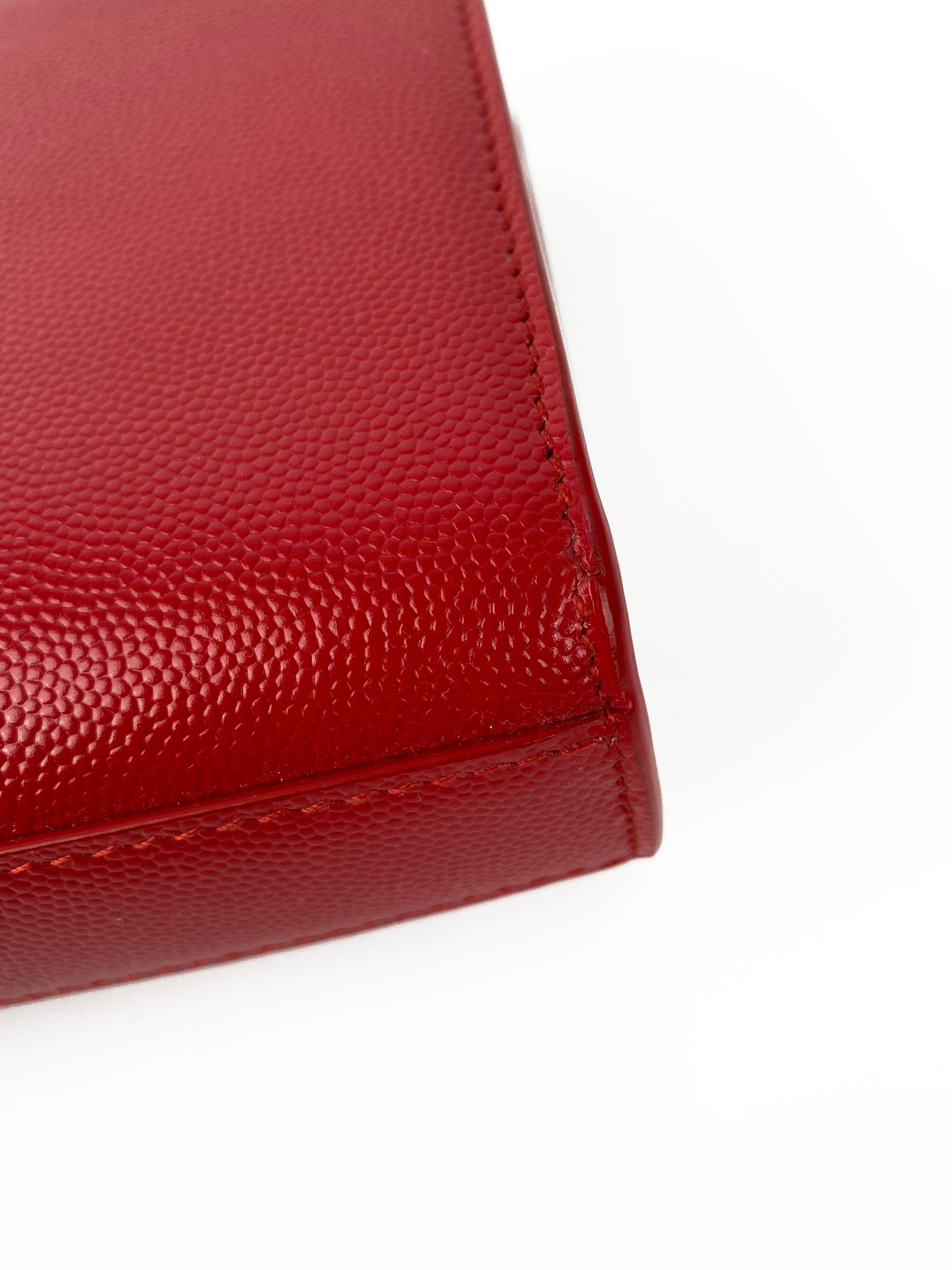 Saint Laurent Small Red Kate Bag - Luxury Crossbody Handbag for Women | Perfect for Evening Parties, Date Nights & Special Occasions