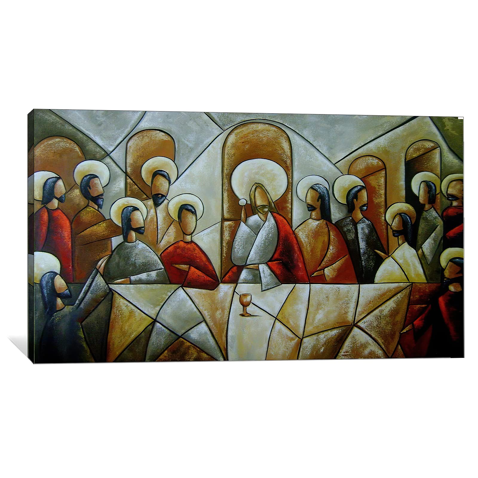 TIMUBA The Last Supper Canvas Wall Art - 28x40 Inches Christian Jesus Painting for Dining Room & Home Decor - Perfect for Religious Wall Decor, Church Gifts, and Inspirational Living Spaces