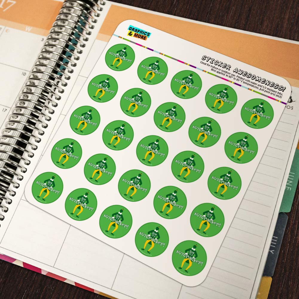 Elf Movie Son of a Nutcracker! 1 Inch Clear Planner Stickers for Scrapbooking, Bullet Journal & Crafting - Perfect for DIY Projects, Holiday Decorations & Gift Wrapping