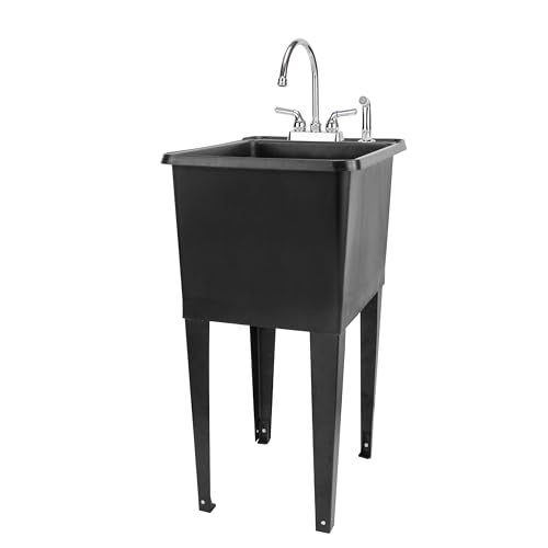 Black Tub, Chrome Faucet