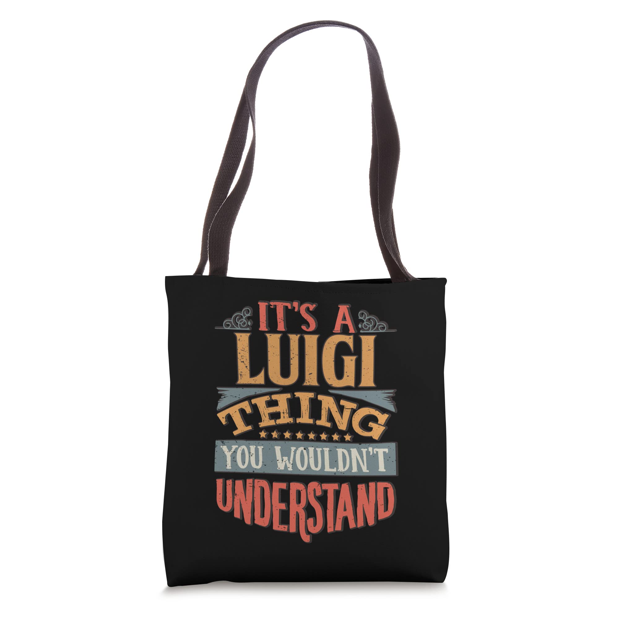 Luigi Name Tote Bag - Personalized Reusable Shopping Bag for Women & Men - Perfect for Groceries, Beach, Work & Travel