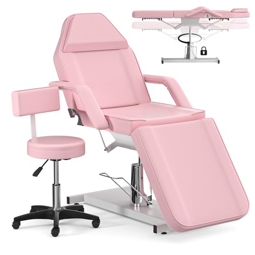 Pink & Stool With Backrest