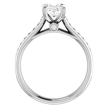 3 CT Oval Colorless Moissanite Engagement Ring Set for Women - Sterling Silver Wedding Bridal Set with Solitaire Prong, Anniversary & Promise Gift | Perfect for Proposals, Weddings & Special Occasions