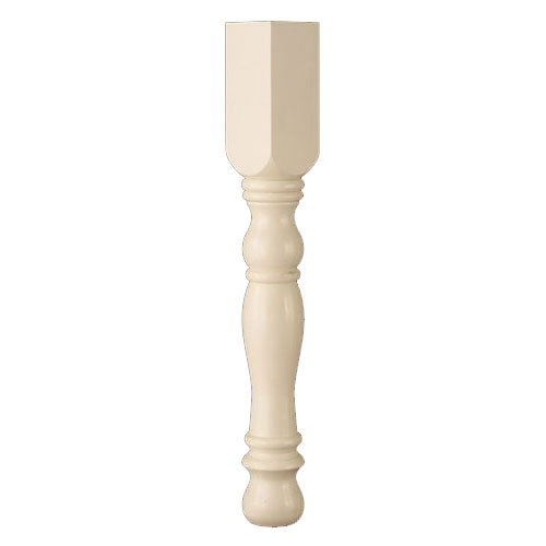 English Country Style Table Leg with Foot - Solid Red Oak Wood - Perfect for Farmhouse, Rustic & Traditional Dining Tables