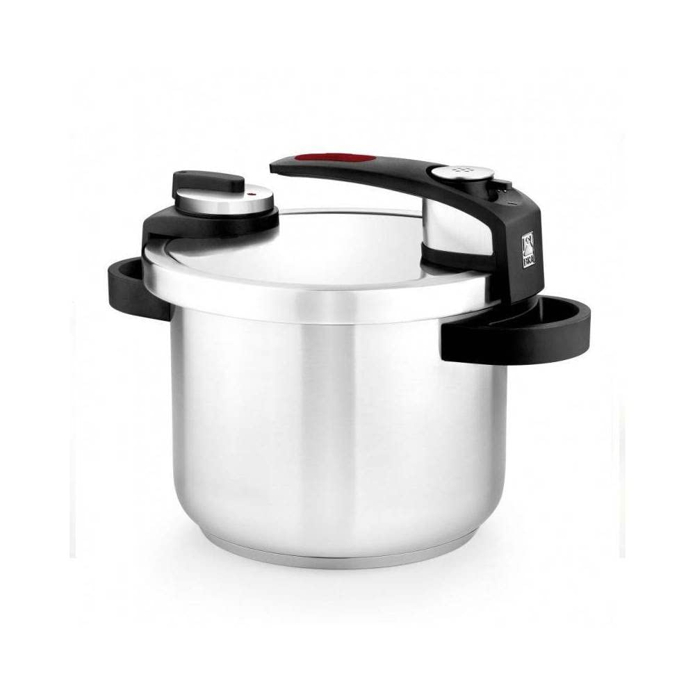 Tekna 4L Stainless Steel Pressure Cooker - 18/10 Steel, 2 Cooking Programs, Locking System, Induction Compatible, 22cm (Grey) - Perfect for Fast Meals, Soups, and Healthy Cooking at Home