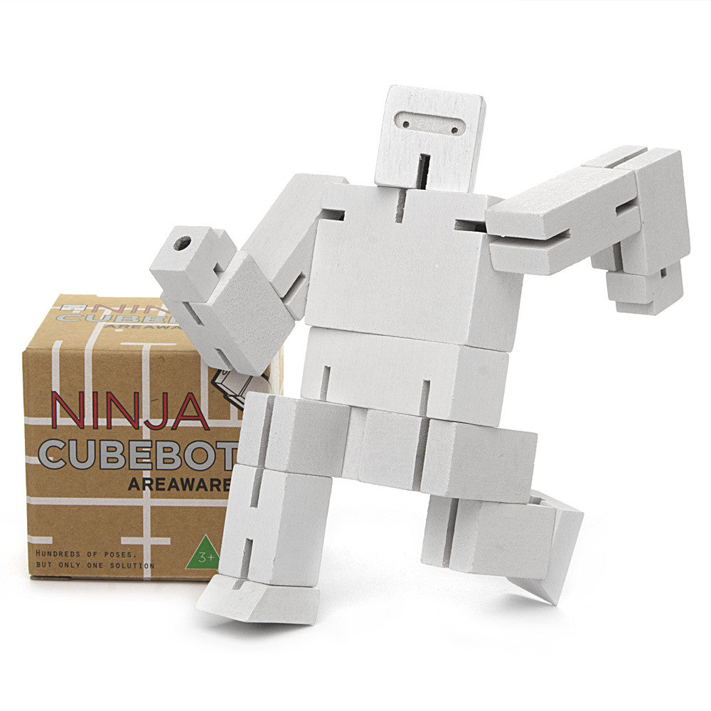 Areaware Ninjabot Small - Mini Desktop Robot Toy for Kids & Adults - Fun Collectible Desk Decor for Office & Home - Perfect for Stress Relief & Creative Play