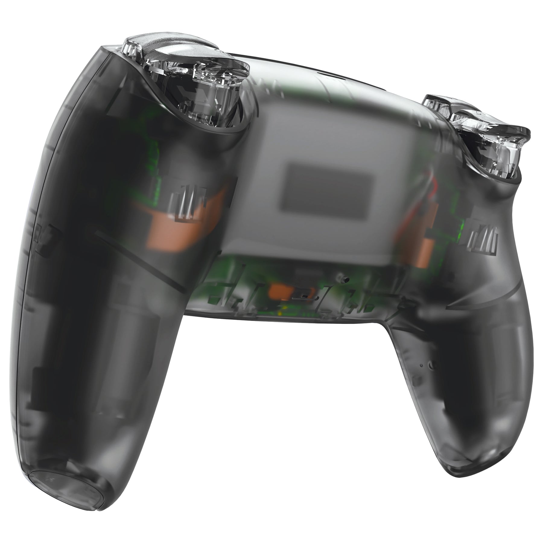 eXtremeRate Luna Redesigned Full Set Shell & Buttons for PS5 Controller BDM-030/040/050 - Clear Black Replacement Parts - Customize Your Gaming Experience for Competitive Play & Long Sessions