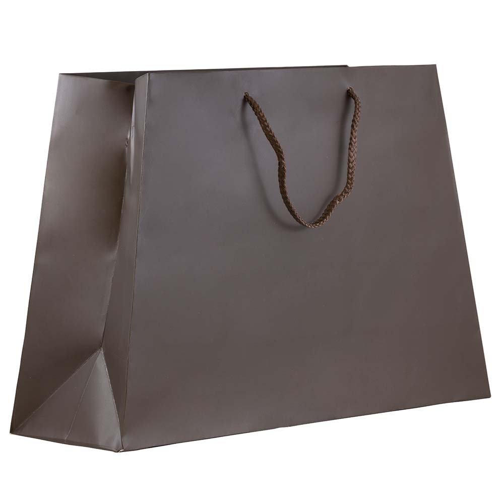JAM Paper Matte Trapezoid Gift Bags with Rope Handles - 12