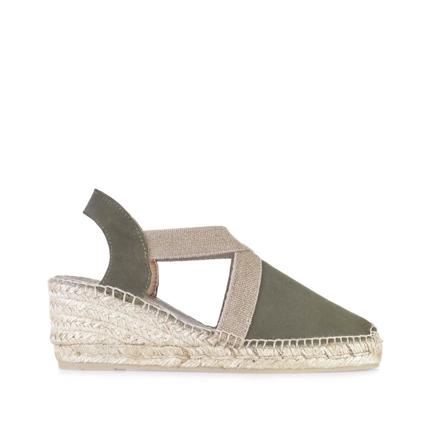 Women's Plain Suede Leather Wedge Espadrilles - Comfortable Casual Summer Shoes for Beach, Vacation & Everyday Wear | Tona