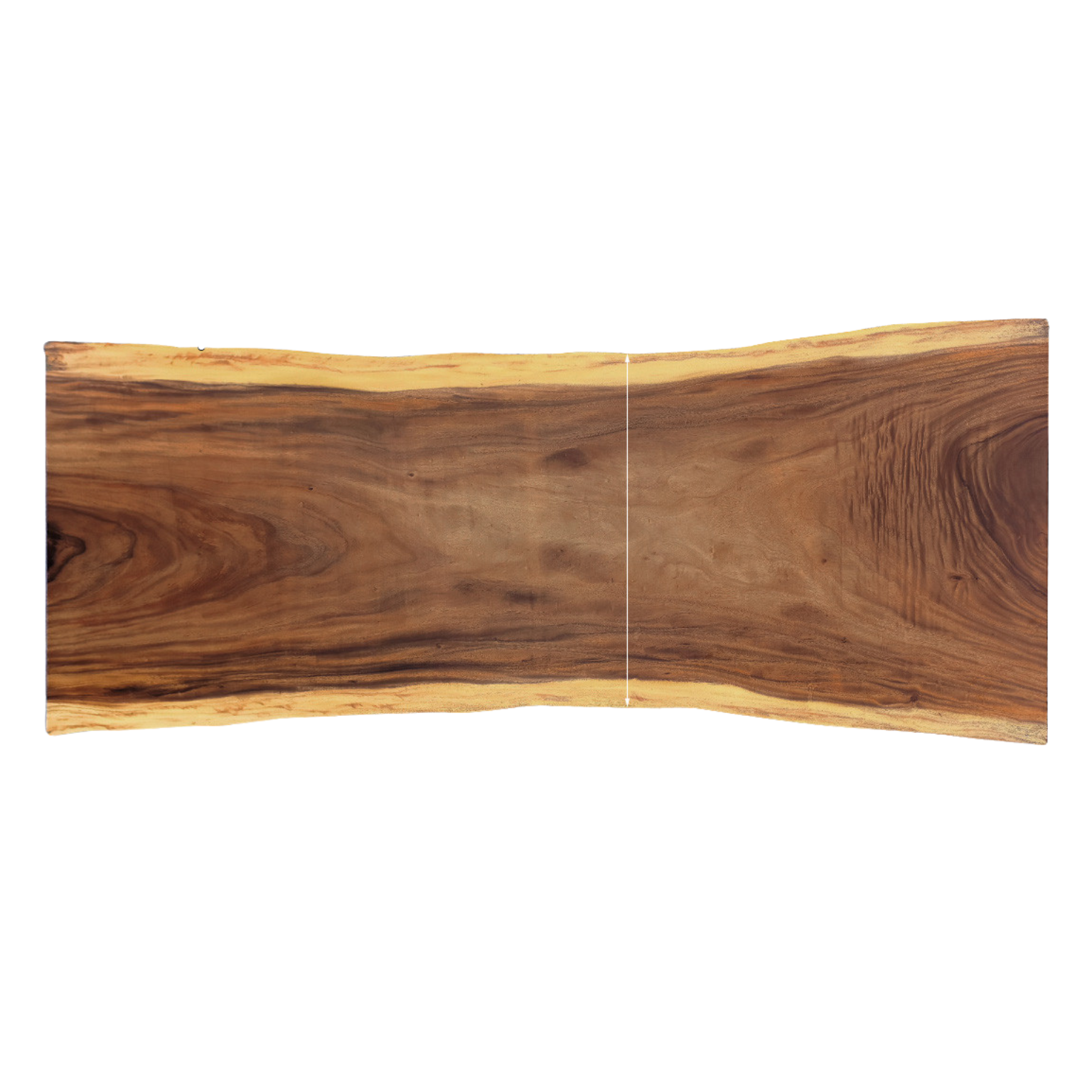 Premium Black Walnut Solid Wood Dining Table with Natural Edge - Large Top for Kitchen, Dining Room & Home Decor