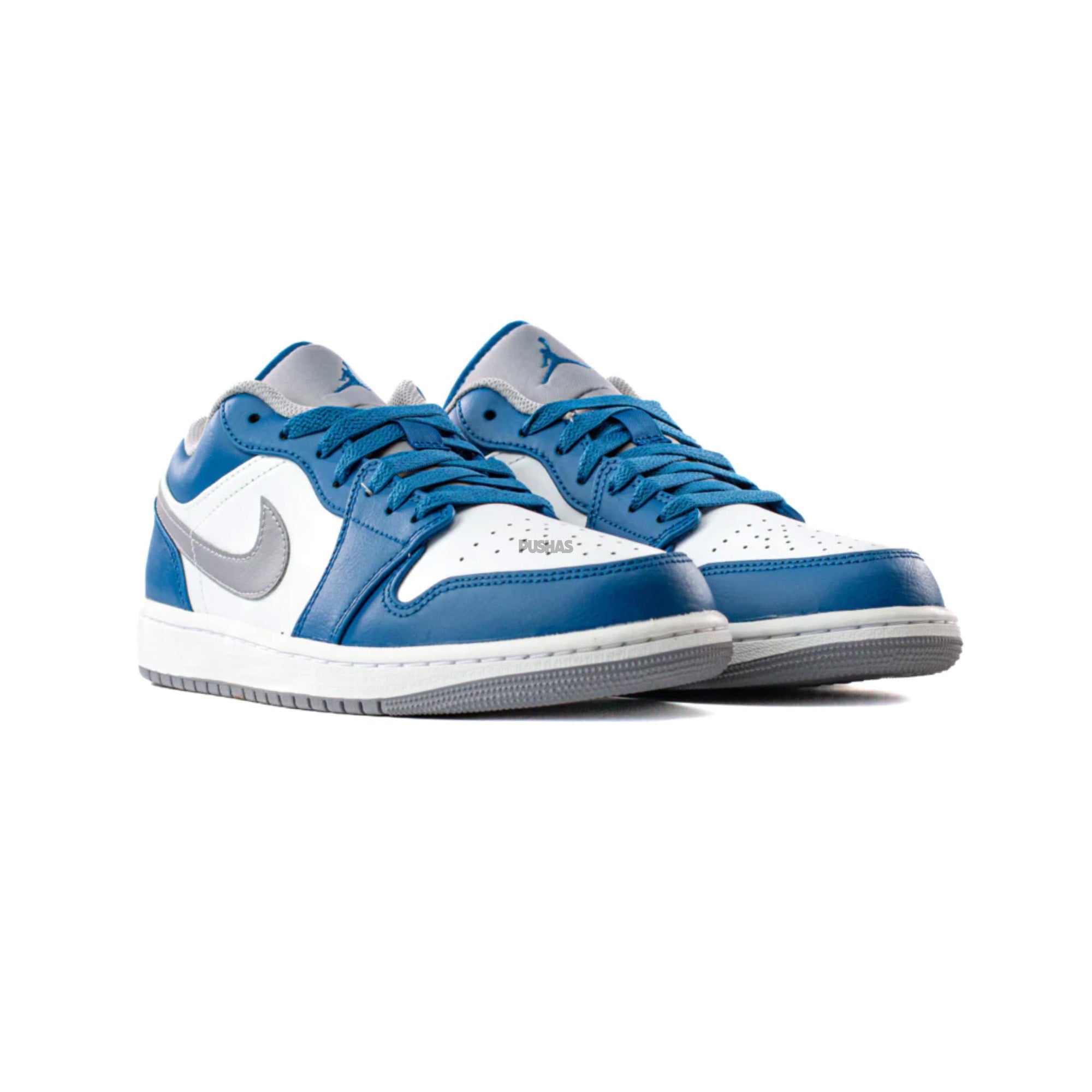 Air Jordan 1 Low 'True Blue' Retro Sneakers 2023 - Men's Basketball Shoes for Casual Wear & Street Style
