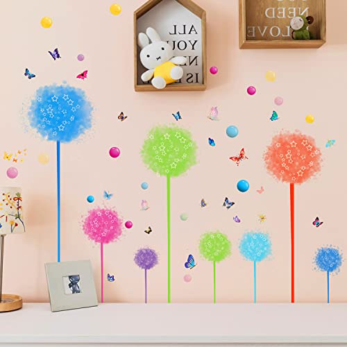 Colorful Dandelion Wall Sticker