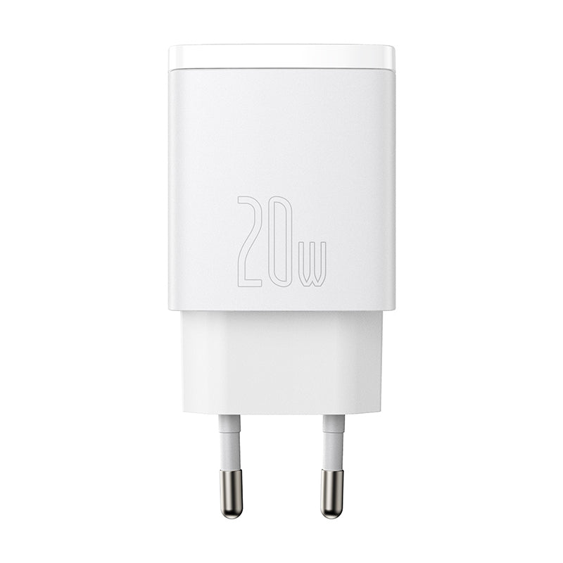 Baseus 20W Fast Charger with Dual USB & USB-C Ports - Compact & Powerful for iPhone, Android, Samsung - Perfect for Travel, Home & Office Use
