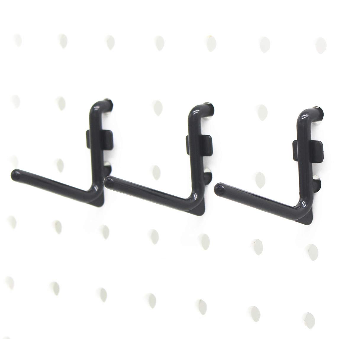 1.5 Inch Pegboard Hooks Kit - 200 Piece L-Shaped Pegboard Hook Assortment for Tool Organization | Black Pegboard Accessories | Perfect for Garage, Workshop & DIY Projects (200 Pack)