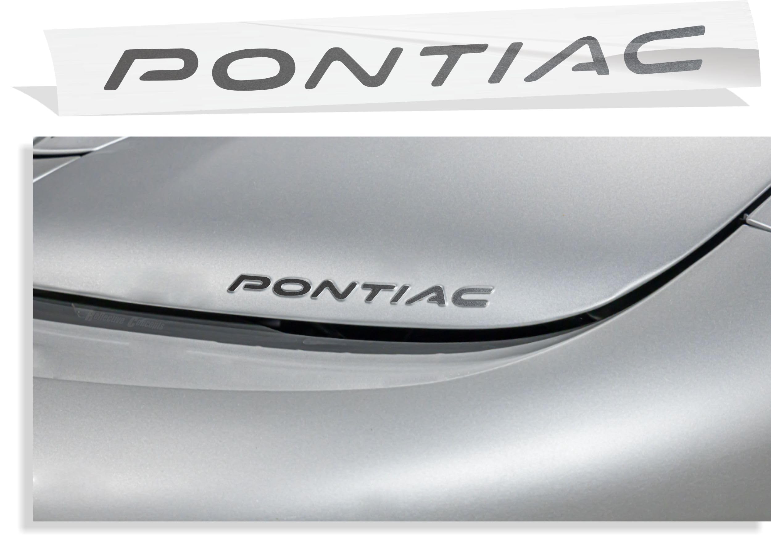 98-02 Pontiac Firebird Headlight Overlay Decal Sticker - Dark Charcoal Metallic - Custom Car Accessories for Night Driving & Car Shows