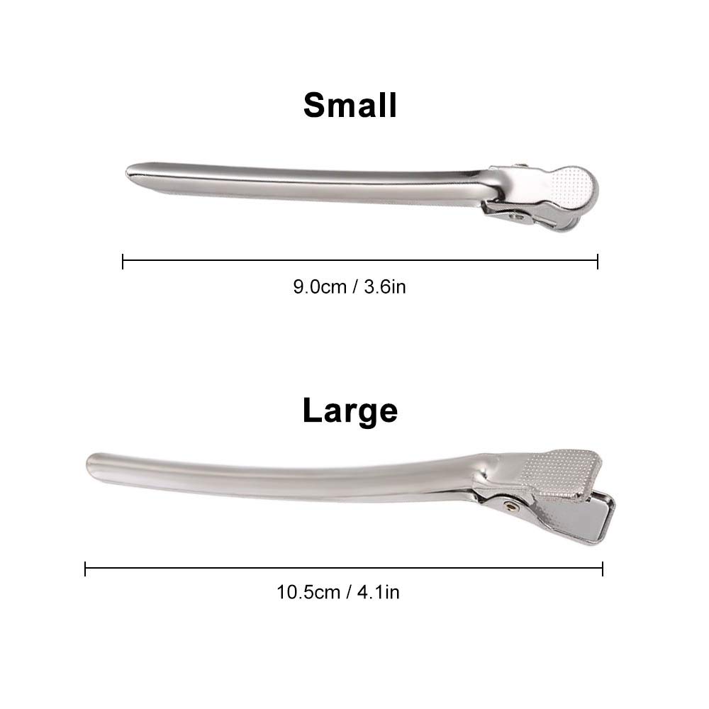 POOWE Small Metal Alligator Hair Clips - Flat Single Prong Barrette for DIY Hair Bows & Accessories | Durable Steel Hair Clips for Women & Girls | Perfect for Styling, Crafting & Gift Giving