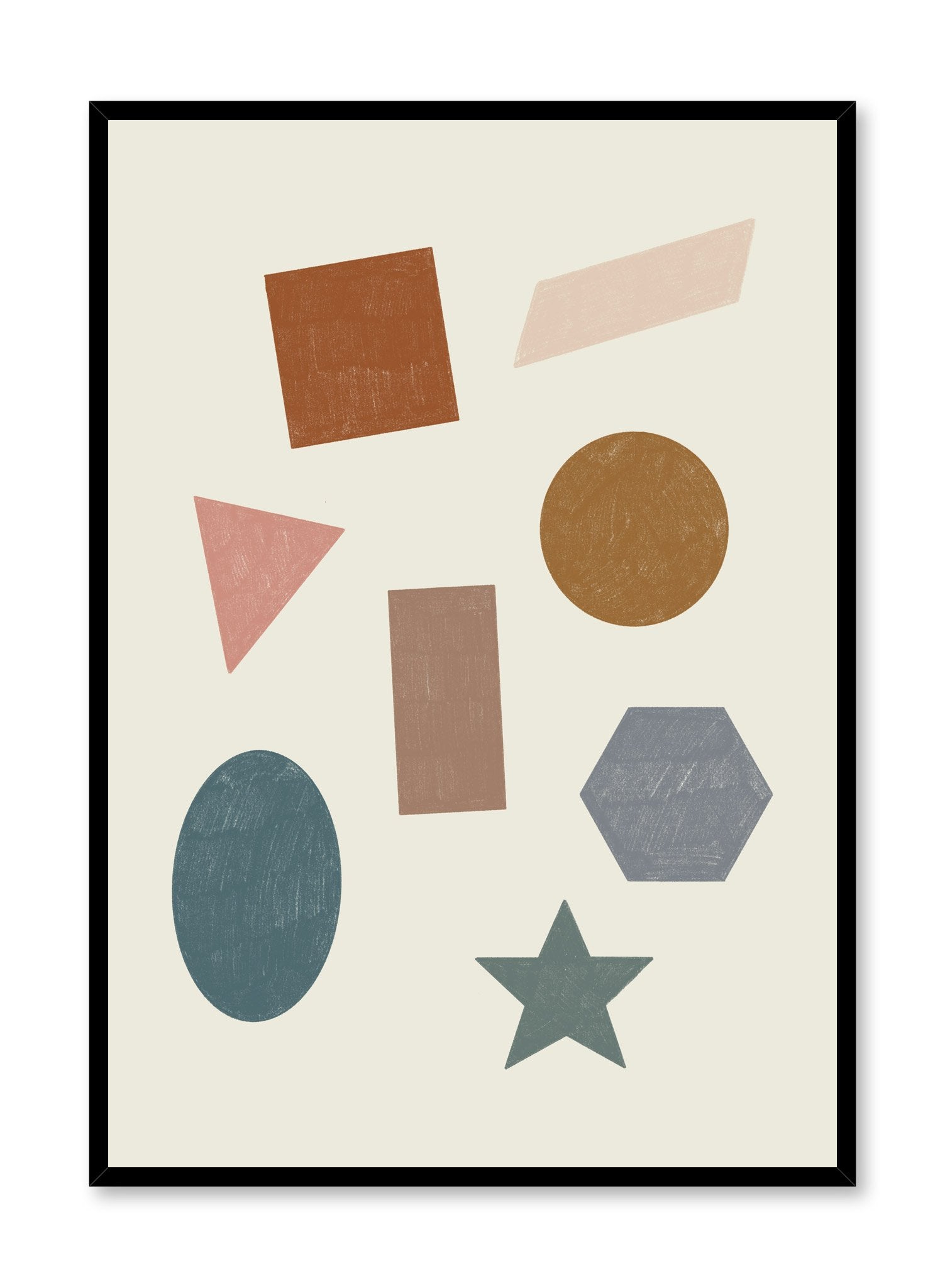 Educational Shapes Poster for Kids - Learn Basic Shapes with Fun Visuals - Perfect for Classroom, Homeschool & Playroom Decor