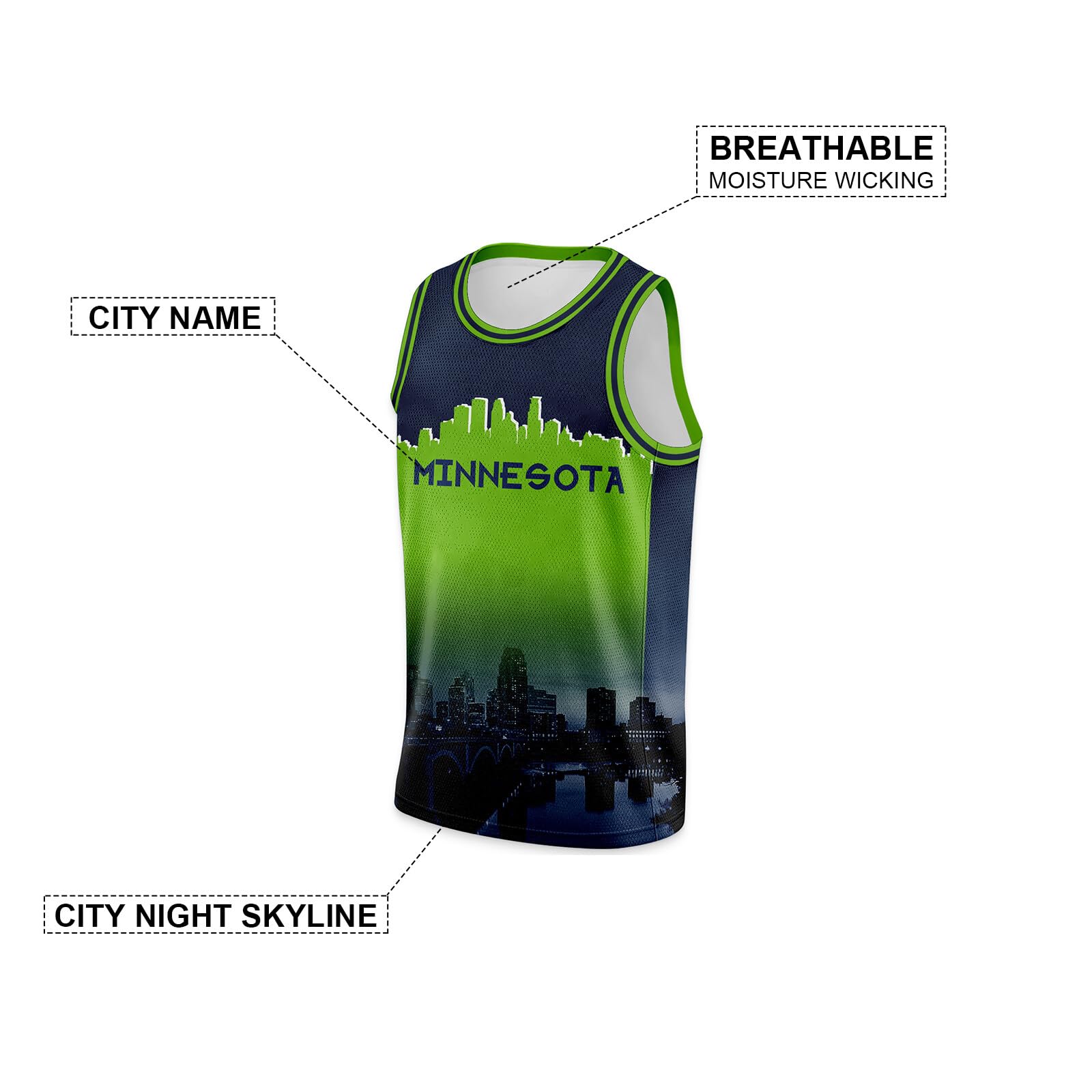 Basketball City Jerseys for Men - Sports Fan Shirts & Gifts with Custom Printing (Sizes S-2XL) - Perfect for Game Day, Fan Events & Casual Wear