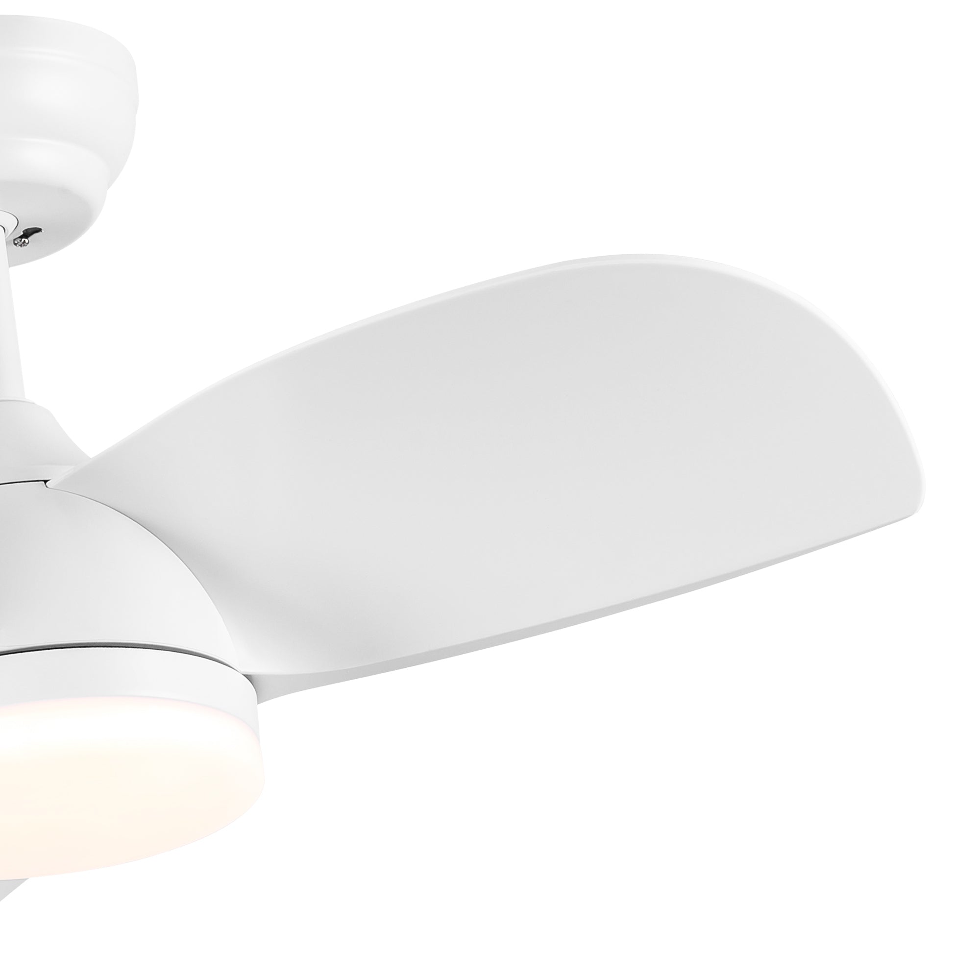 28 Inch Integrated LED Ceiling Fan with White ABS Blades - Energy Efficient Cooling & Lighting for Bedroom, Living Room, and Office Spaces