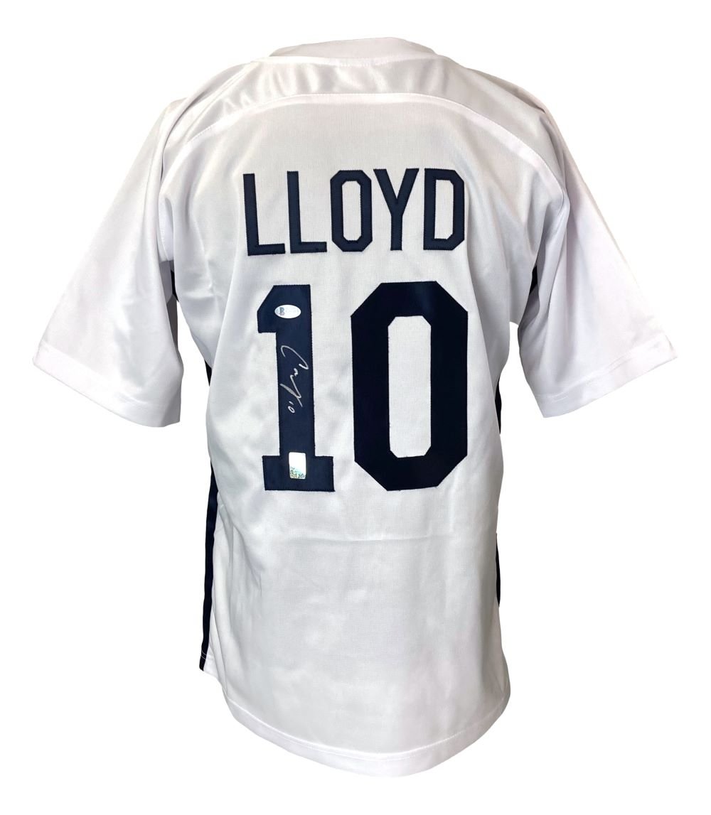 Carli Lloyd Autographed USA White Alternate Soccer Jersey - Authentic Signed Women's Football Shirt - Perfect for Collectors, Fans & Sports Memorabilia Displays