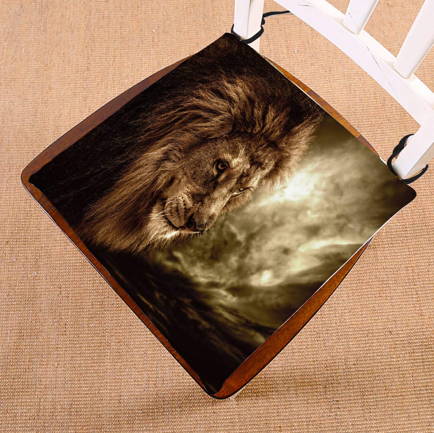 ECZJNT Lion Stormy Sky Bed Runner - 20x95 Inch Decorative Bed Scarf for Queen & King Size Beds - Perfect for Bedroom Decor, Guest Room Styling & Cozy Home Makeovers